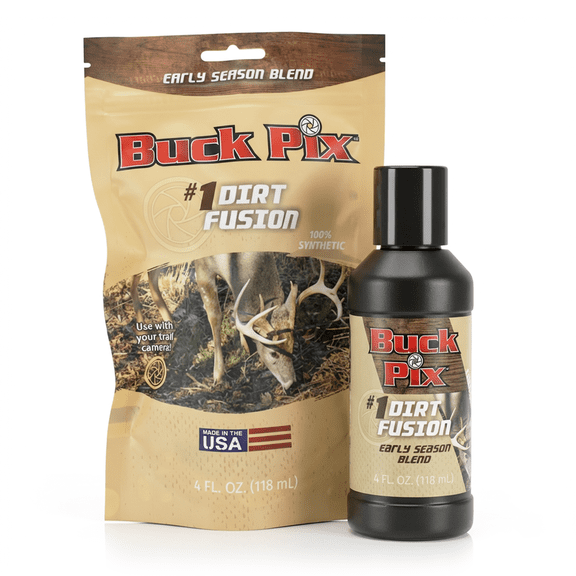 Buck Fever Dirt Fusion Scent (4 oz), Syntheticly Formulated Whitetail, Mule Deer Attractant - Non Spoiling Synthetic Deer Scent for Outdoor Trail Camera - Early Season Mature Buck Hunting Scents