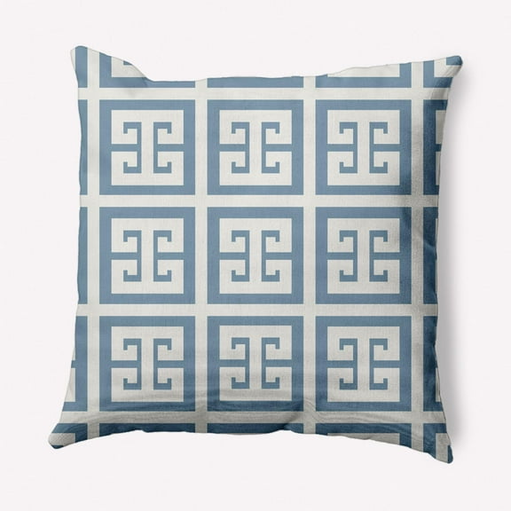 Simply Daisy 20" x 20" Greek Key Patterned Nautical Indoor/Outdoor Throw Pillow