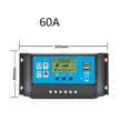 thumbnail image 2 of Controlador de batería solar 12v/24v Controlador de carga de panel solar Regulador de panel solar de tierra con pantalla LCD ajustable y puerto USB dual Configuración de temporizador, 2 of 6