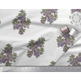 thumbnail image 3 of Soimoi Polyester Crepe Fabric Leaves & Floral Block Print Fabric by The Yard 42 Inch Wide, 3 of 3