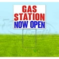 thumbnail image 1 of Gas Station Now Open (18" x 24") Yard Sign, Includes Metal Step Stake, 1 of 6