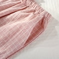 thumbnail image 5 of Women's Cotton Muslin Pajama Pants - Summer Spring Checkered Loose Full Length Sleep Pants, 5 of 9