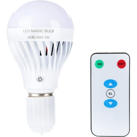 

LED Magic Bulbs Self-Charging Emergency Light eBulb Cool White For Home Power Failure 7W With Remote Controller and Rechargeable Built-In Battery E26 Camping Lamp Indoor Outages Lighting for Flashligh