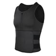 thumbnail image 6 of Mens Sport Body Shaper Wear Waist Belt Vest Zipper Tights Shape Wear Tank Tops Elastic Slim Soft Vest, 6 of 6