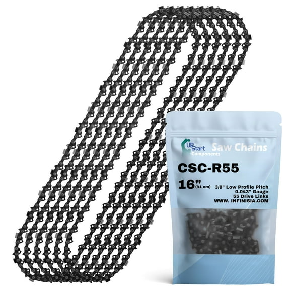 6-Pack 16-Inch Chainsaw Chain Replacement for Stihl MS 192 C - R55 (16", 3/8", .043", 55 Drive Links)