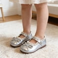 thumbnail image 2 of Djtdsds Girls Pearl Mary Jane Shoes Lace Trim Bow Flats with Adjustable Strap for Dress and Casual Wear Size:12.5, 2 of 3