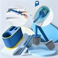 thumbnail image 3 of ABPETE Toilet Brush Set, Bathroom Accessories, Toilet Bowl Cleaners, Deep Cleansing Multifunctional Hanging Toilet Brush Set for Bathroom(Bule), 3 of 18