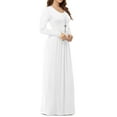 thumbnail image 3 of Asklazy Women's Long Sleeve Loose Plain Maxi Dresses Casual Long Dresses with Pockets(S-3XL), 3 of 9