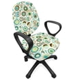 thumbnail image 1 of Retro Office Chair Slipcover, Joy of Nature Coming Alive in Spring Pastel Colored Flowers, Protective Stretch Decorative Fabric Cover, Standard Size, Mint Green Sky Blue, by Ambesonne, 1 of 5