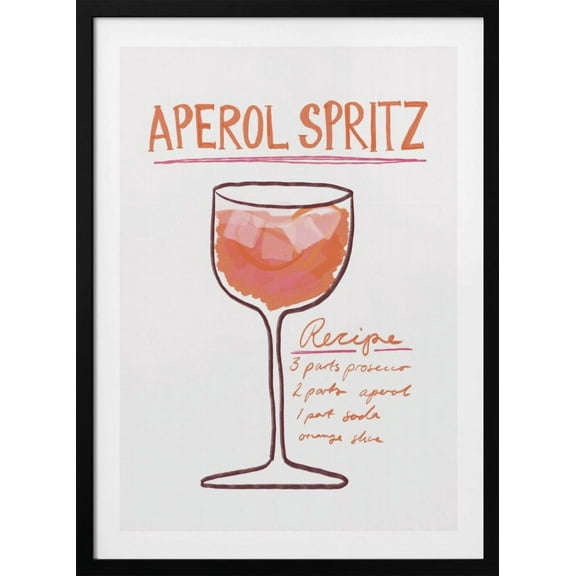 Aperol Spritz Framed Art Modern Wall Decor
