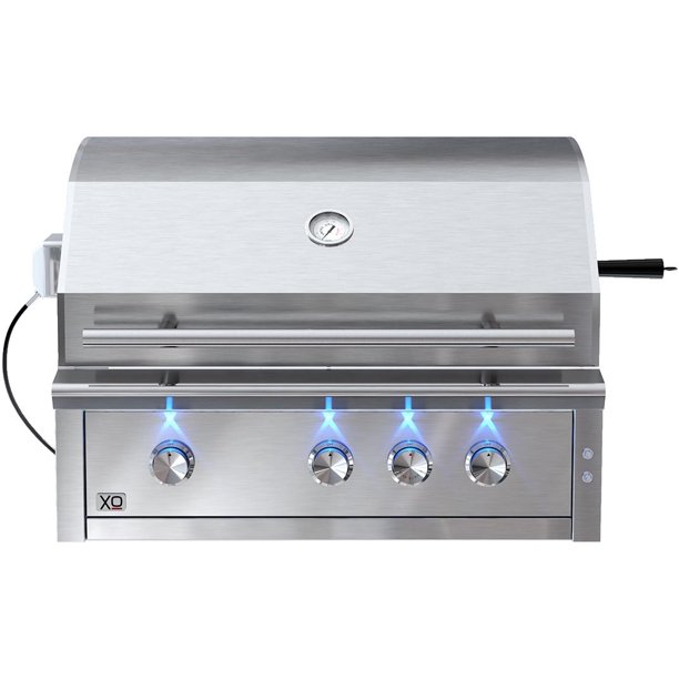 XO XOGRILL36N 36 Natural Gas BuiltIn Grill with Two Stainless Steel
