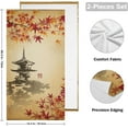 thumbnail image 2 of Japanese Temple Leaves Hand Towels, Retro Fall Landscape Kitchen Towel Ultra Soft and Absorbent,Decorative Fingertip Face Towel for Bathroom Hotel, 2 PCS, 28.3"x 14.4", 2 of 6