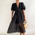 thumbnail image 2 of Ketyyh-chn99 Robes d'Été pour Femmes Grande Taille Décontractées de Plage Robe d'Été à Manches Longues Confortable Longue Robe Noir,m, 2 of 5