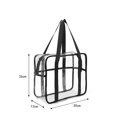 thumbnail image 4 of Cremallera gruesa clara clara del claro del PVC de los bolsos del artículo de tocador del bolso cosmético claro, 4 of 4
