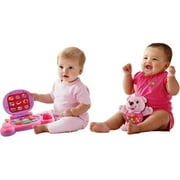 VTech - Happy Lights Bear and Baby's Learning Laptop Gift Set, Pink