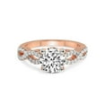 thumbnail image 3 of 3 Carat IGI Certified Round Shape Lab Grown Diamond Engagement Ring | 14K Rose Gold | Lorene Twisted Shank Lab Diamond Ring | FG-VS1-VS2 Quality Friendly Diamonds, 3 of 5