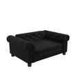 thumbnail image 6 of Ollie & Hutch Felix Pet Sofa, Small/Medium Size Pet Bed, Black Velvet, 6 of 19