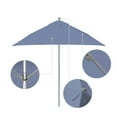 thumbnail image 2 of California Umbrella  6' Sq. Aluminum Frame, Fiberglass Rib Patio Umbrella, Push Open, Anodized Sliver Finish, Sunbrella Fabric Air Blue, 2 of 5