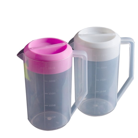 WHAMVOX 1PC 2500ml Plastic Cold Water Kettle Beer Jug Juice Jug Large Capacity Teapot Beverage Storage Container Heat Resistant Water Jug (Random)