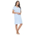 thumbnail image 2 of Casual Nights Women's Short Sleeve Floral Nightgown Nightshirt Night Dress, 2 of 5