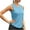 Sky Blue, variant on Nfurl Women's Workout Yoga Tank Tops Breathable Mesh Moisture Wicking Shirts Athletic Quick Dry T-Shirt Loose Crewneck Sleeveless Tees Comfort Solid Color Tank Top