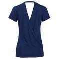 thumbnail image 3 of Women's Navy Cal Bears Bella Crossover Back V-Neck T-Shirt, 3 of 3