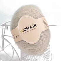 3 skein Wool Fibre Yarn for DIY Knitting Fluffy Lace Yarn For Crocheting Knitting Sweater Scarf Shawl WhiteSmoke 0.9mm