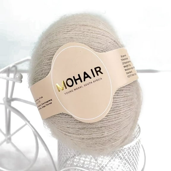 3 skein Wool Fibre Yarn for DIY Knitting Fluffy Lace Yarn For Crocheting Knitting Sweater Scarf Shawl WhiteSmoke 0.9mm