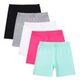 thumbnail image 2 of 5-Pack Girls Athletic Biker Shorts, Casual Summer High Waisted Comfy Yoga Dance Undershorts for 5-14 Years, 2 of 7