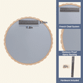 thumbnail image 5 of SANGNI 30" Round Solid Wood Beaded Frame Mirror for Bathroom, Entryway, Living Room, 5 of 9