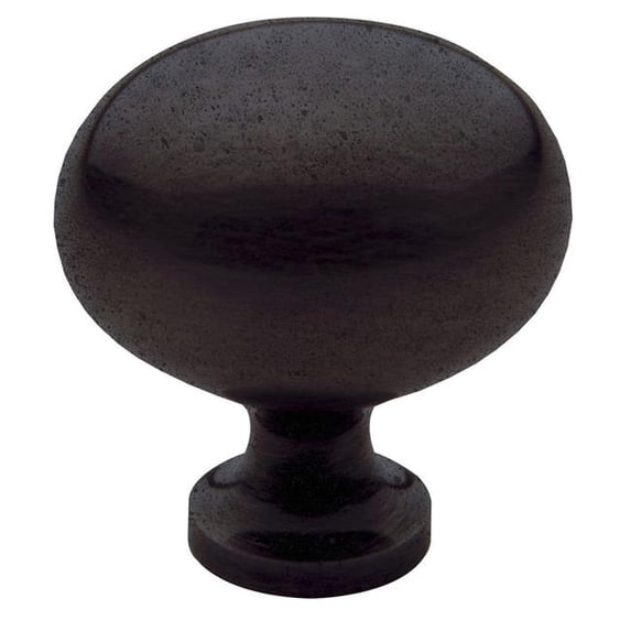Baldwin 4913412 1.375 in. Decorative Oval Cabinet Knob - Distressed Venetian Bronze