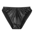 thumbnail image 3 of Mens Sexy Wet Look Lingerie Faux Leather Briefs Bikini Underwear Underpants, 3 of 7