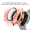 thumbnail image 2 of KAIYANG Estuche para Samsung Galaxy Watch4 de 44 mm con protector de pantalla de vidrio templado Estuche para reloj inteligente Estilo C Samsung Galaxy Watch4 Oro rosa, 2 of 5