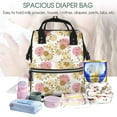 thumbnail image 4 of Yiaed Sunflowers Print Multi-Function Travel Backpack Nappy Bags, Nursing Bag, Fashion Mummy, Roomy Waterproof for Baby Care, Stylish and Durable, 4 of 5