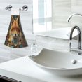 thumbnail image 6 of Haosy 2 Pack Kitchen Wash Cloths with Hanging Loops Absorbent Absorbent Quick Drying Hand Towels, Beautiful Fox in Christmas Costume, 6 of 7