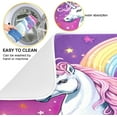 thumbnail image 2 of FREEAMG Rainbow Clouds Unicorn Dish Drying Mat for Kitchen Counter, Ultra Absorbent Reversible Microfiber Dishes Drying Rack Pad Heat-resistant Mats 18x24in, 2 of 7