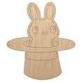thumbnail image 1 of Cute Bunny Rabbit in Magician Hat Wood Shape Unfinished Piece Cutout Craft DIY Projects - 6.25 Inch Size - 1/8 Inch Thick, 1 of 7