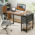 thumbnail image 4 of Topbuy 48-Inch Home Office Desk Modern Computer Workstation with 2 Drawers Hanging Hook & Storage Shelf, 4 of 10
