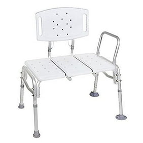 Shower Chairs Heavy Duty Bariatric Transfer Bench With Back Non Slip Seat Adjustable Height Bath Chair With Antimicrobial Protection For Elderly Disabled 330 Lbs Capacity I7497 Walmart Com Walmart Com