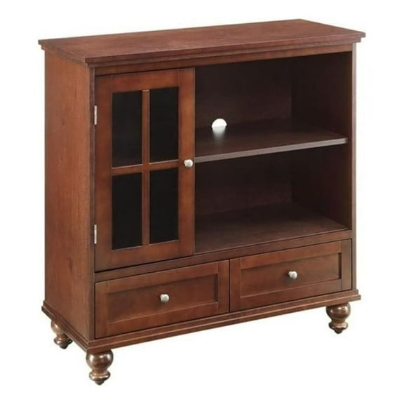 Pemberly Row Traditional Wood TV Stand for TVs up to 36" in Espresso