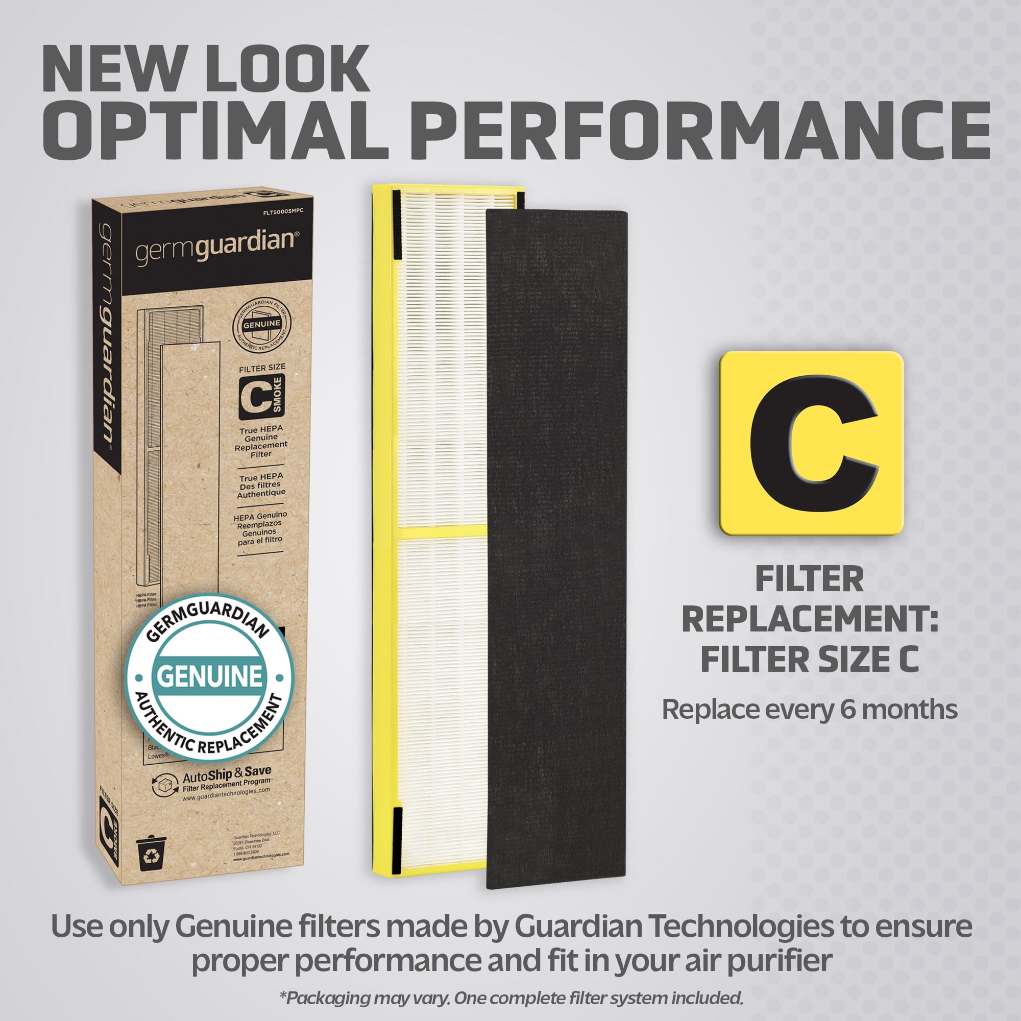 Germguardian flt5000 air purifier on sale hepa replacement filter c