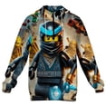 thumbnail image 3 of Ninjago Comedy Zipper Pullover Sweatshirt Hoodies High Neck Hooded Sweater Fashion Daily Hoody Clothes, 3 of 6