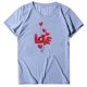 thumbnail image 1 of Camiseta de manga corta con cuello redondo y estampado de San Valentín para mujer Fridja  gope1195, 1 of 2