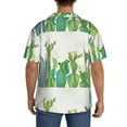 thumbnail image 3 of Kdxio Men'S Hawaiian Shirt For Men Short Sleeve Shirt Cartoon Cactus Summer Casual Holiday Beach Button Down T-Shirts, 3 of 5