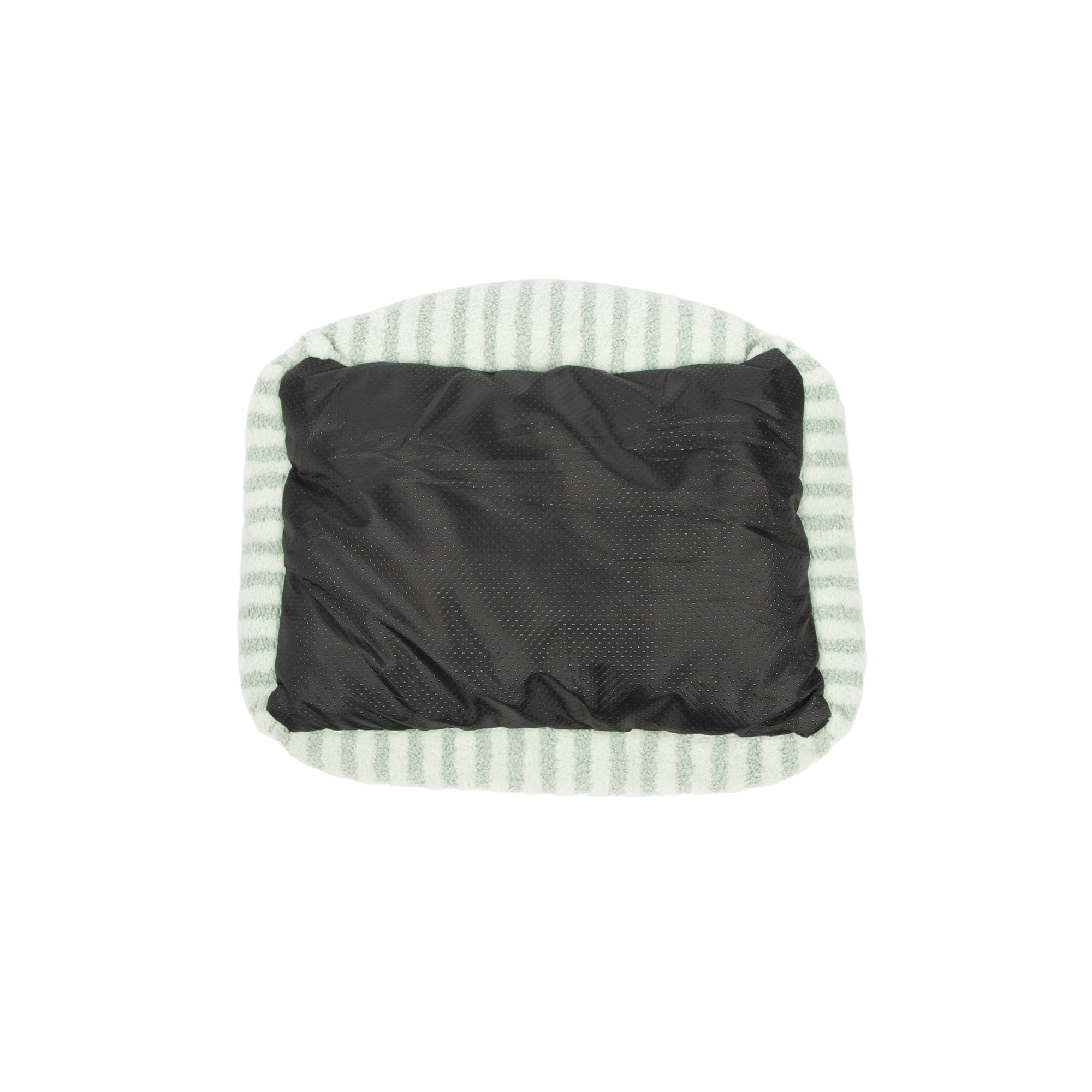 Oodles Striped Sherpa Sofa Lounger Pet Bed, Green, One Size, 27" x 21" x 15"