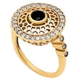 thumbnail image 3 of 18K Gold Over Brass Black Onyx & White Zircon Ring s.6 Jewelry RM-1735 TGR1009_E_6, 3 of 6