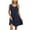 Navy, variant on Dresses for Women Sleeveless Pockets Round Neck Solid Pleated Dress Casual Dresses