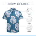 thumbnail image 7 of High Quality Hawaiian Shirts for Men Short Sleeve Aloha Beach Shirt Floral Summer Casual Button Down Shirts Blouses BCR3SF, 7 of 7