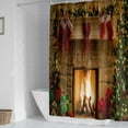 thumbnail image 2 of Cheapark Christmas Printed Shower Curtain - Waterproof Polyester Curtain for Bathroom Holiday Decor, 2 of 6