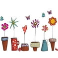 thumbnail image 1 of Dalazy Fleur Papillon Autocollants Autocollant Fenêtre Verre Décor Mural, 1 of 9